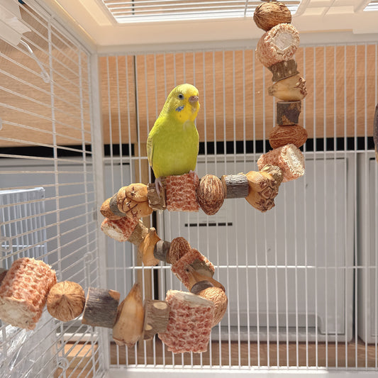 "The Harvest Twist" – Flexible Corn & Nut Foraging Perch (45cm\75cm)