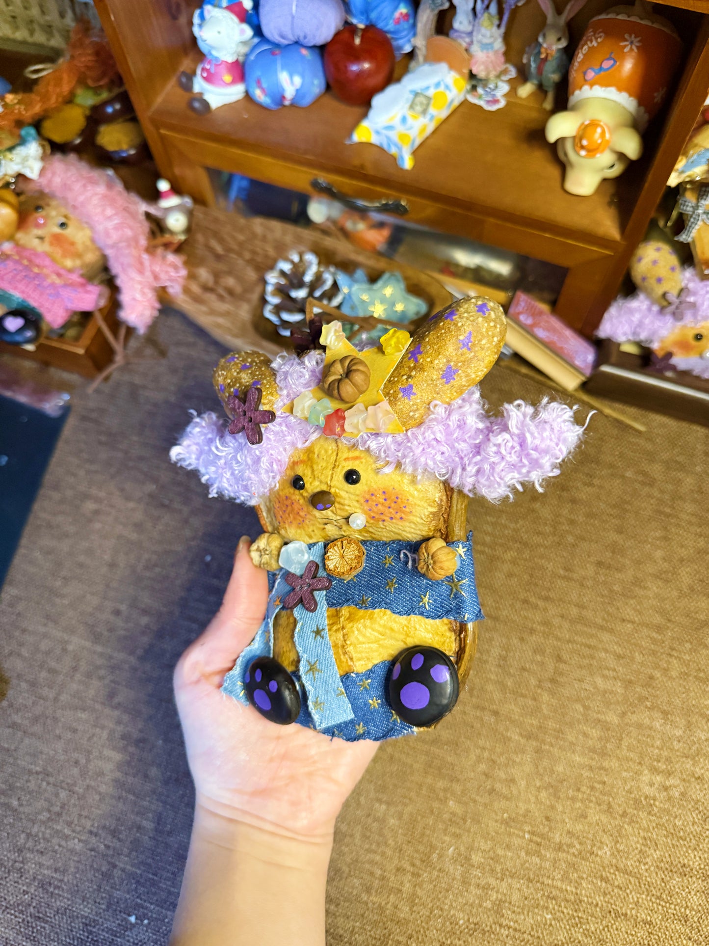 Nova the Galaxy Sprout: Natural Seed Pod Art Doll | Whimsical Forest Spirit & Ornament