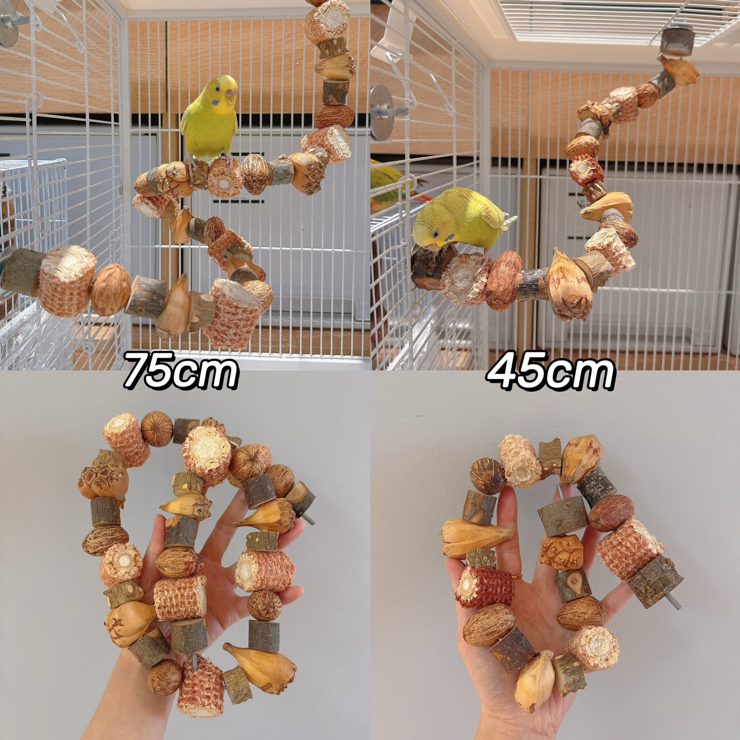 "The Harvest Twist" – Flexible Corn & Nut Foraging Perch (45cm\75cm)