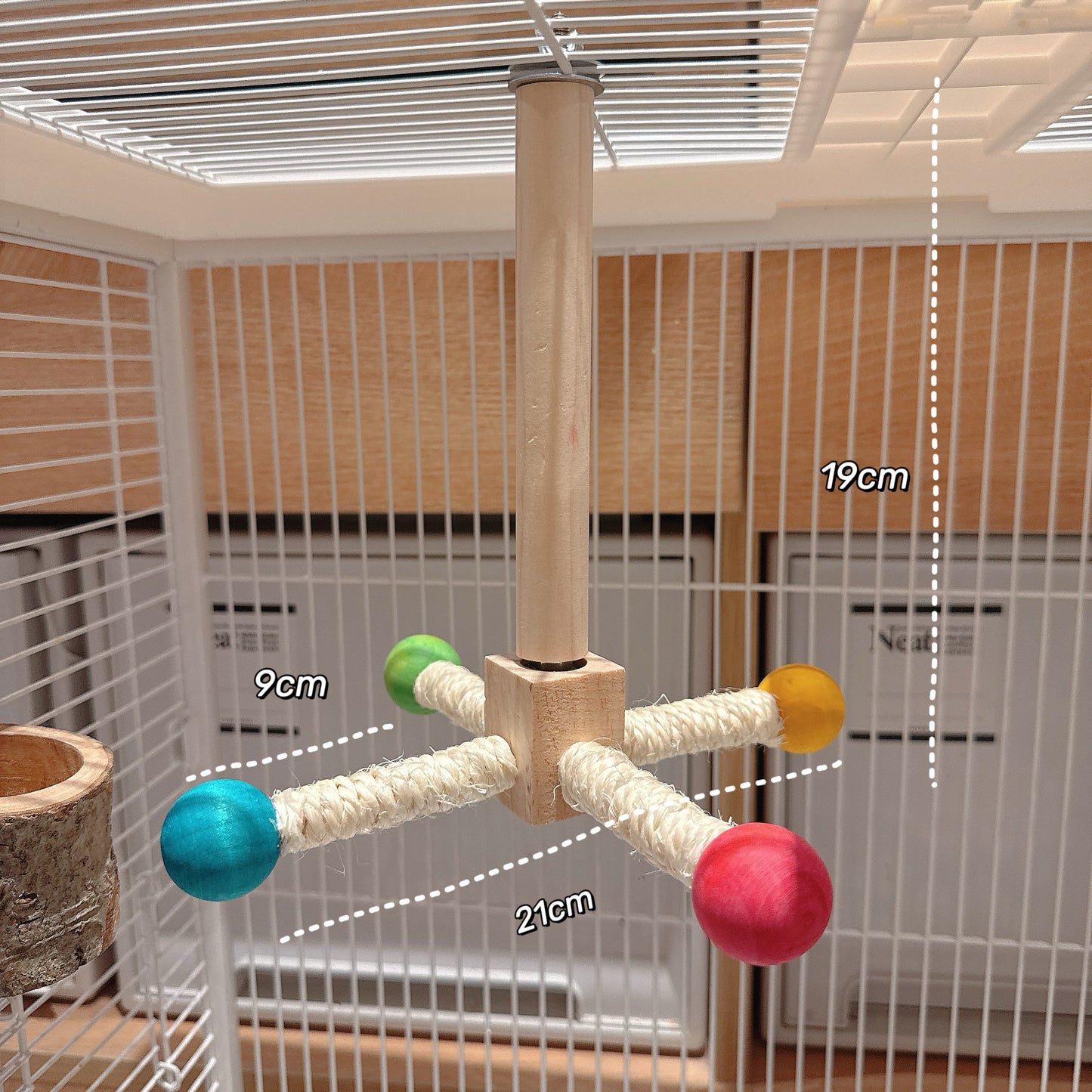The Rainbow Carousel" – Spinning Rope Perch & Boredom Breaker