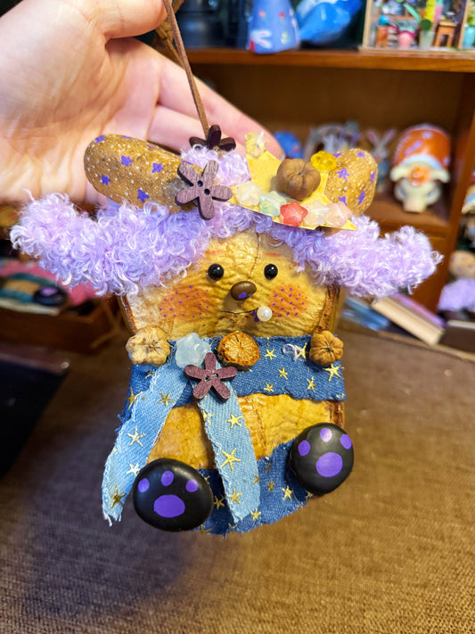 Nova the Galaxy Sprout: Natural Seed Pod Art Doll | Whimsical Forest Spirit & Ornament